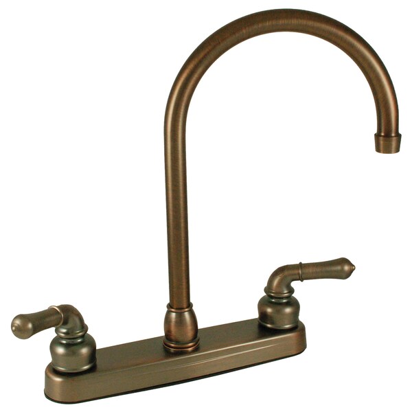 Empire Brass U-YOB800GSOB RV Kitchen Faucet w Gooseneck Spout and Teapot Handles-8", Oil Rub Bronze U-YOB800GSOB - main